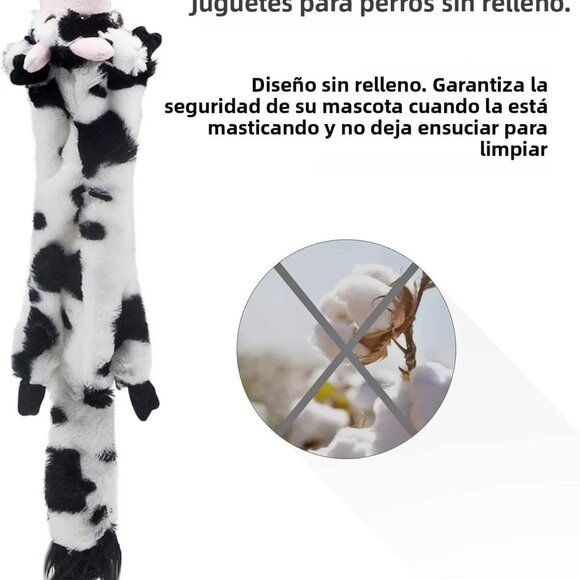 Dog Squeaky Toys 5 Pack, Pet Crinkle Toy No Stuffing Animals Plush, Dog Chew for - Picture 5 of 8